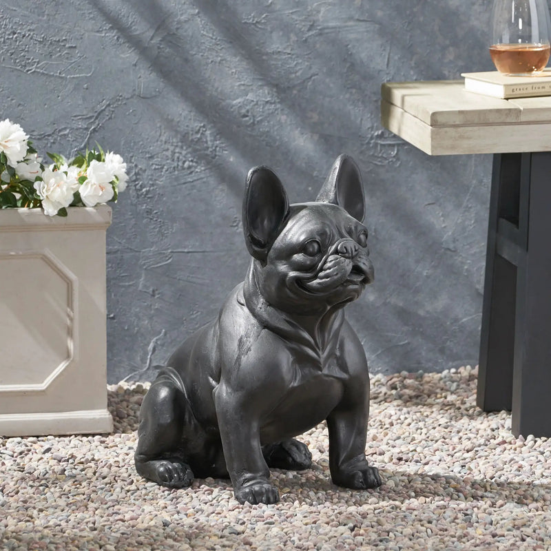 Outdoor French Bulldog Garden Sculpture by HouseOfZazla