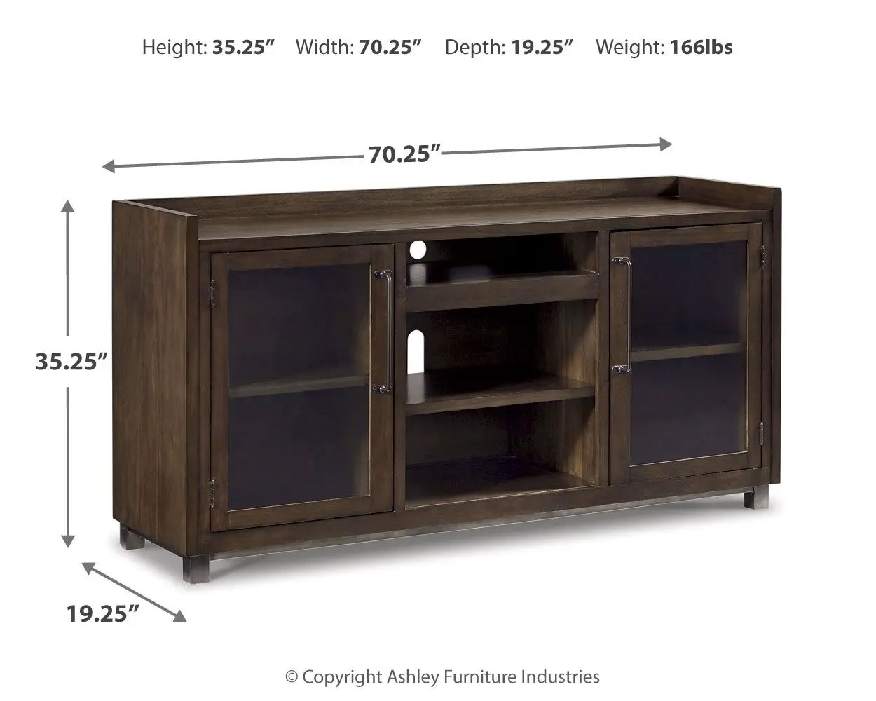 Starmore - XL TV Stand w/Fireplace Option - Brown by Unique Piece Furniture