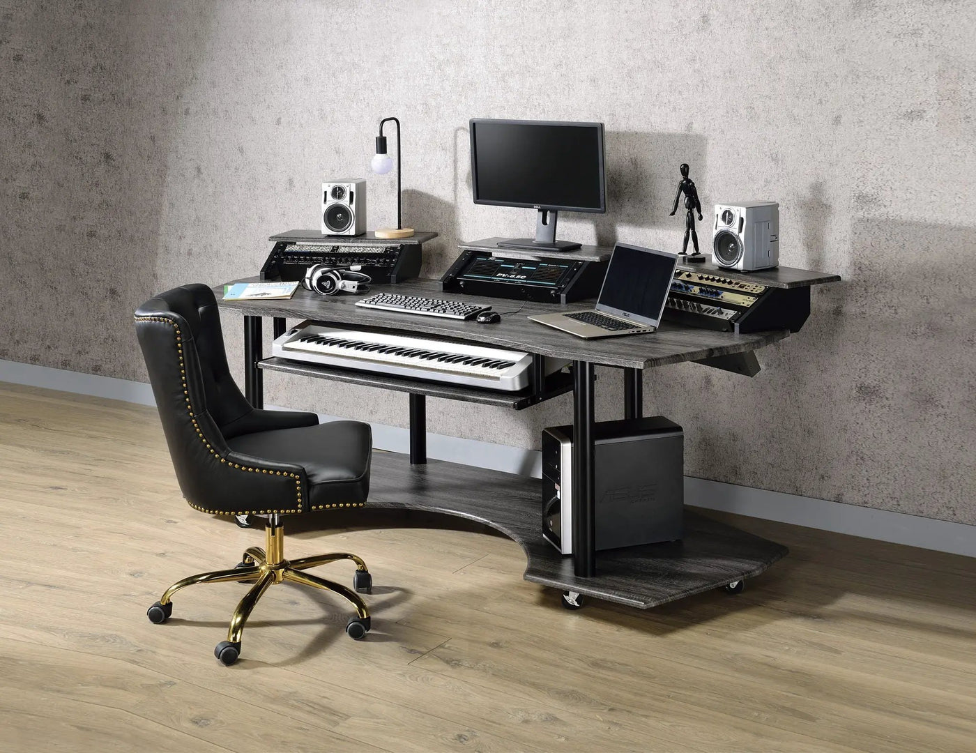 Eleazar - Music Recording Studio Desk - Wood by Unique Piece Furniture
