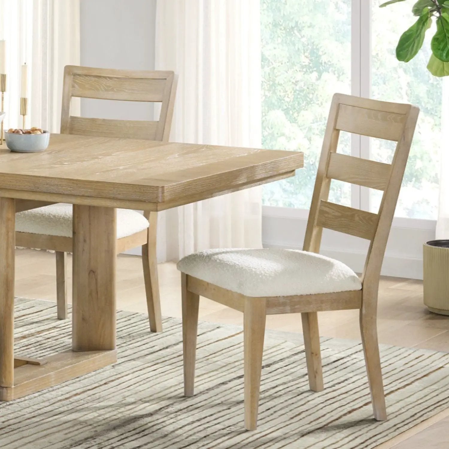 Upholstered Dining Chair (Set of 2) - Brown