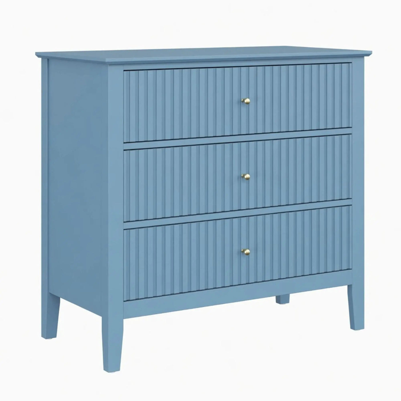 Fluted 3 Drawer Nightstand With Soft Close Slides by HouseOfZazla