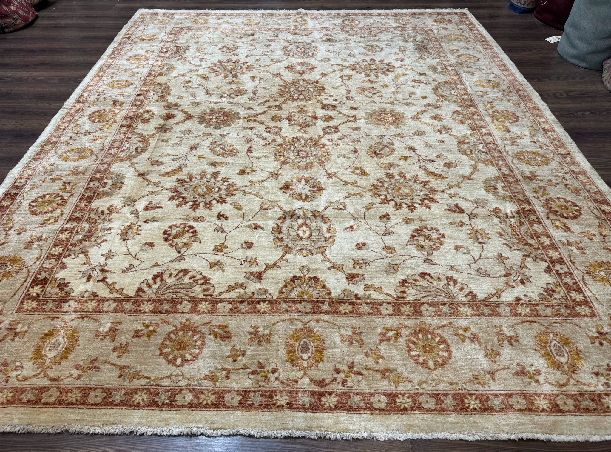 Pakistani Peshawar Rug 8x10, Pak Persian Traditional Oriental Carpet, Handmade, Wool, Allover Pattern by Jewel Rugs