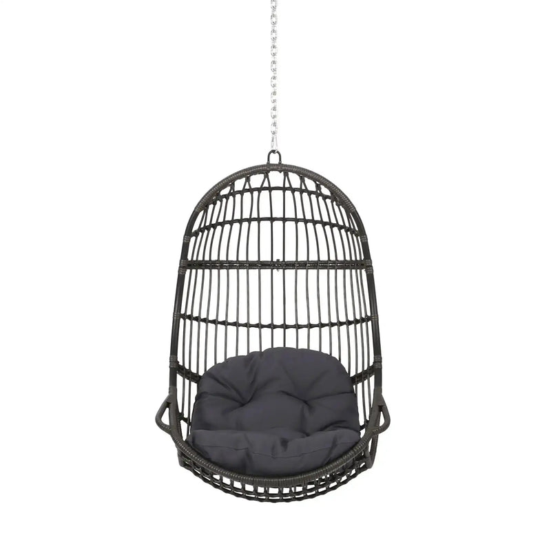 Rustic Hanging Basket Chair With Cushion by HouseOfZazla