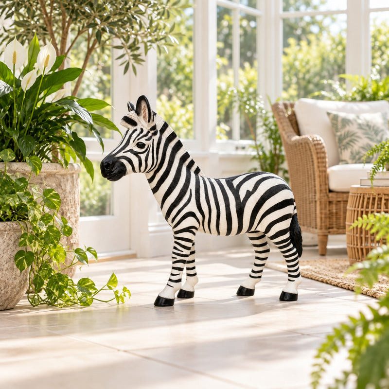 Standing Zebra Garden Statue 27.56 Inch, photo 2 of 10