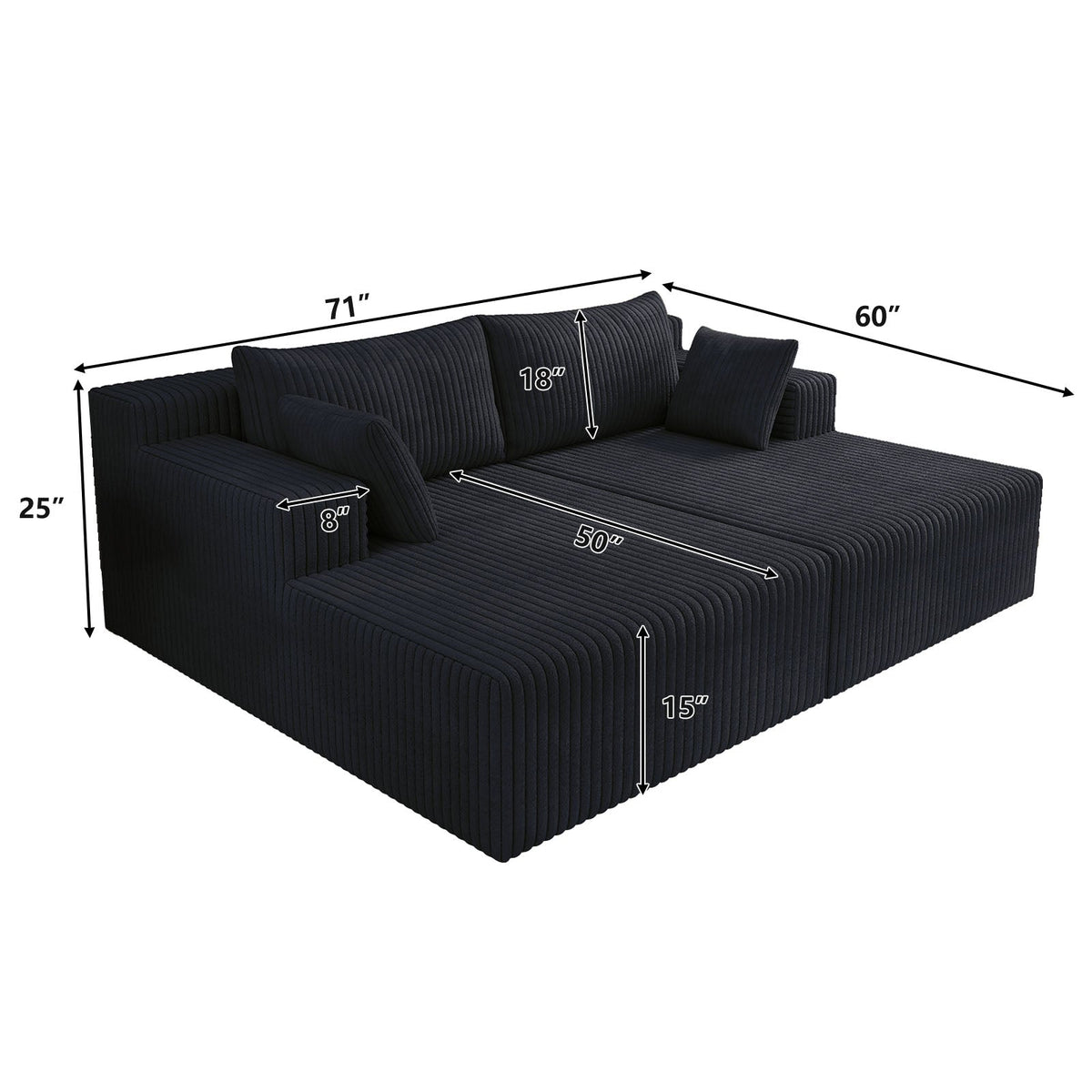 Cloud Sectional Couch with Shape Chaise, photo 3 of 5