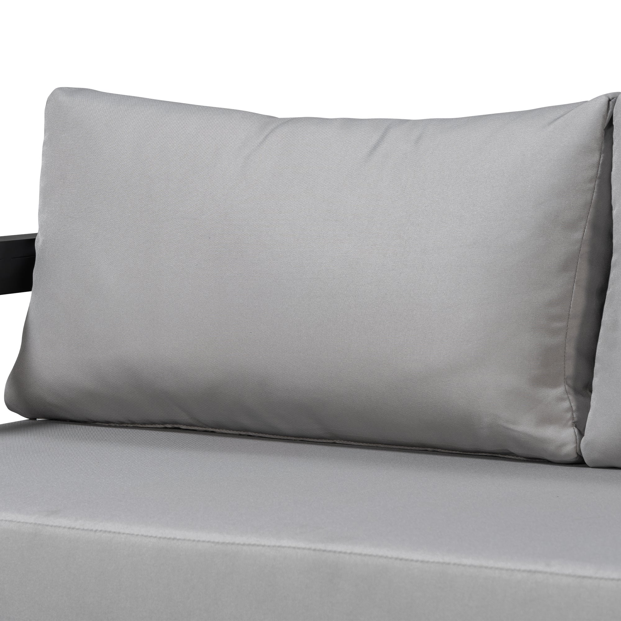 U_style Outdoor L-Shaped Sofa with Iron Frame and Ultra-Thick Cushions by HouseOfZazla