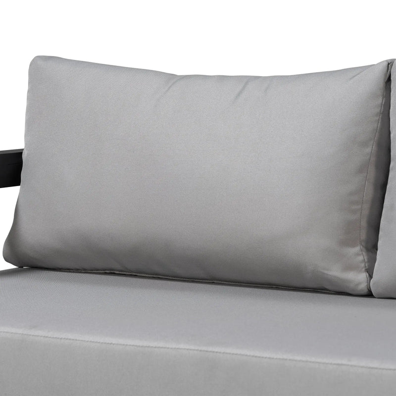 U_style Outdoor L-Shaped Sofa with Iron Frame and Ultra-Thick Cushions by HouseOfZazla