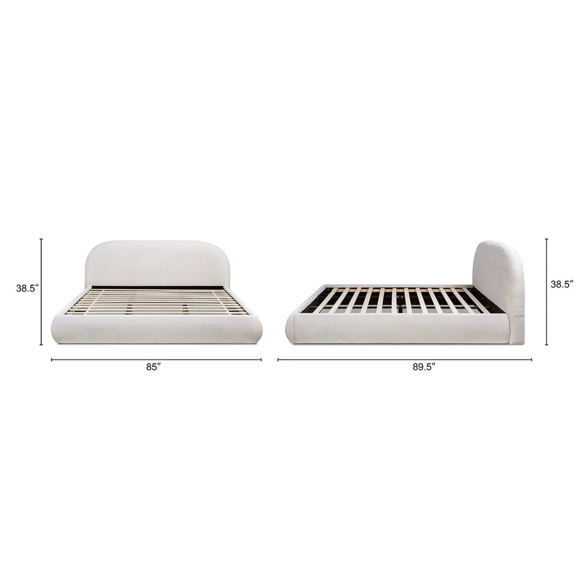 Archie Puffy Grounded - Upholstered Platform Bed, photo 32 of 49