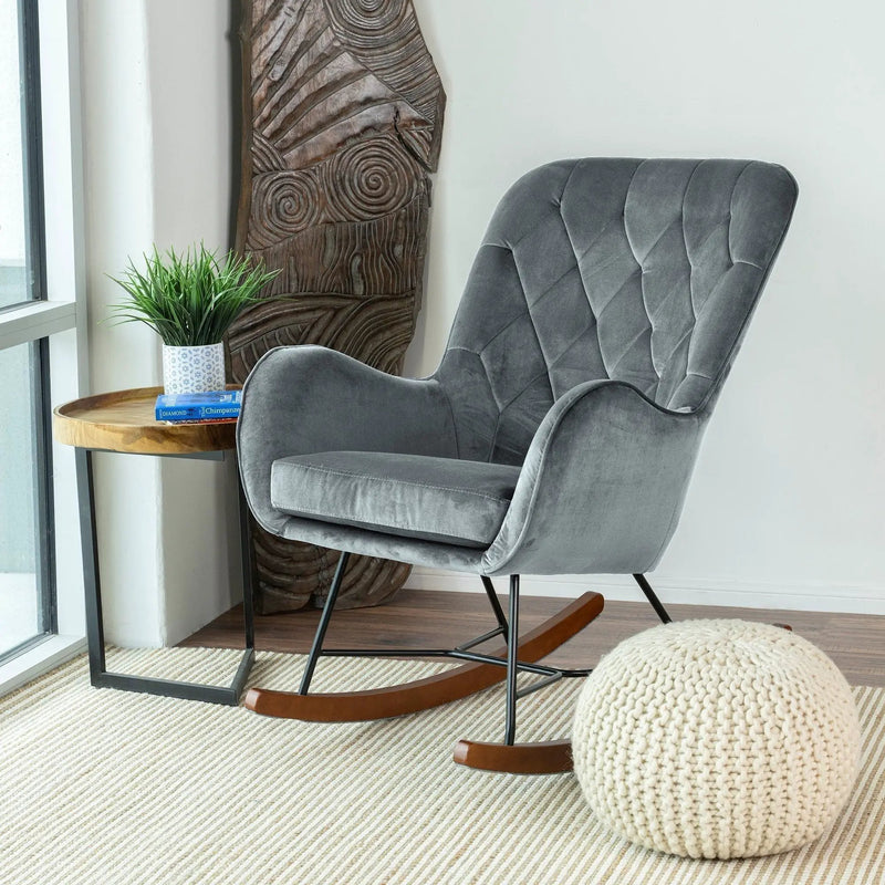 Hannah - Rocking Chair - Gray by HouseOfZazla