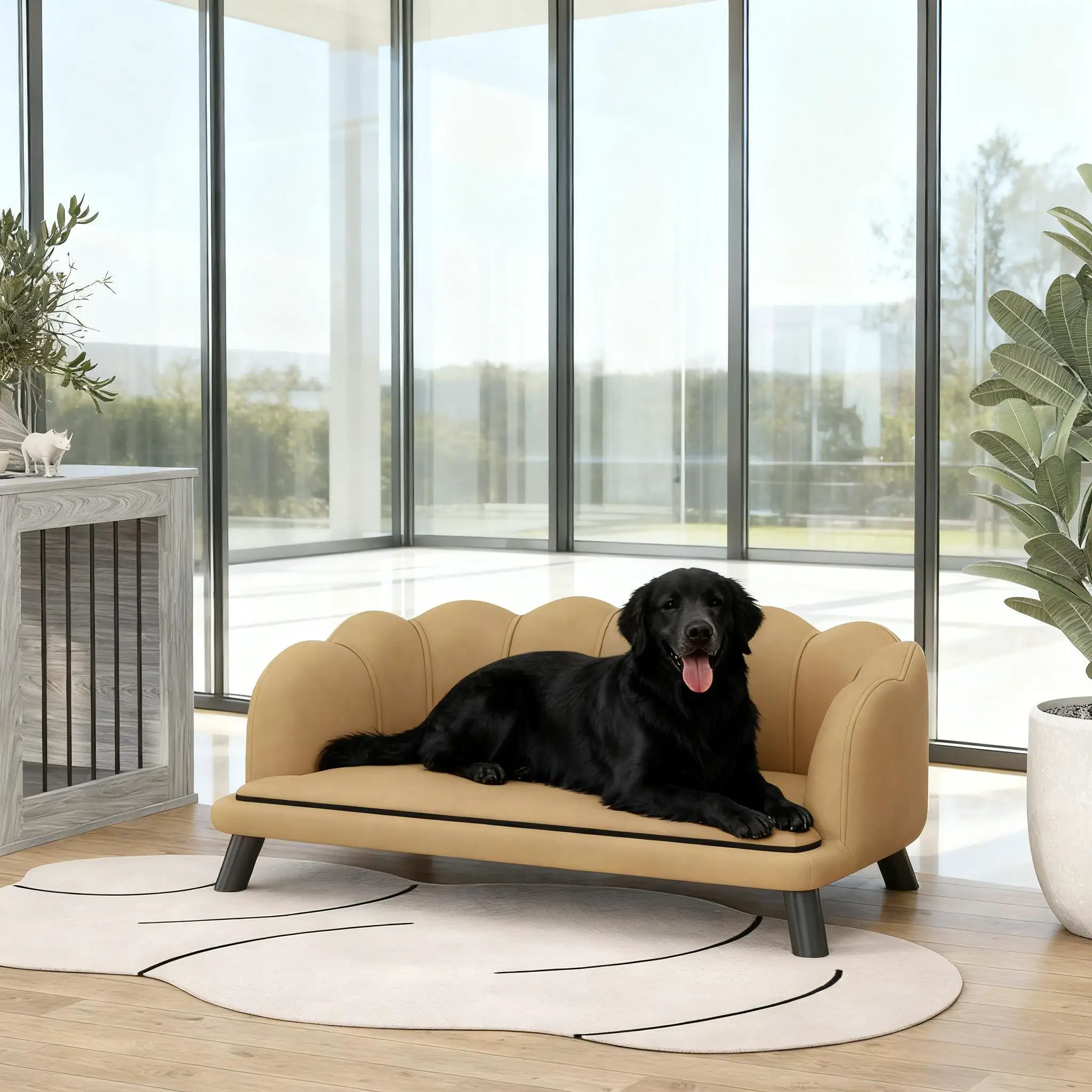 Coffee Pearl Design Pet Sofa by HouseOfZazla