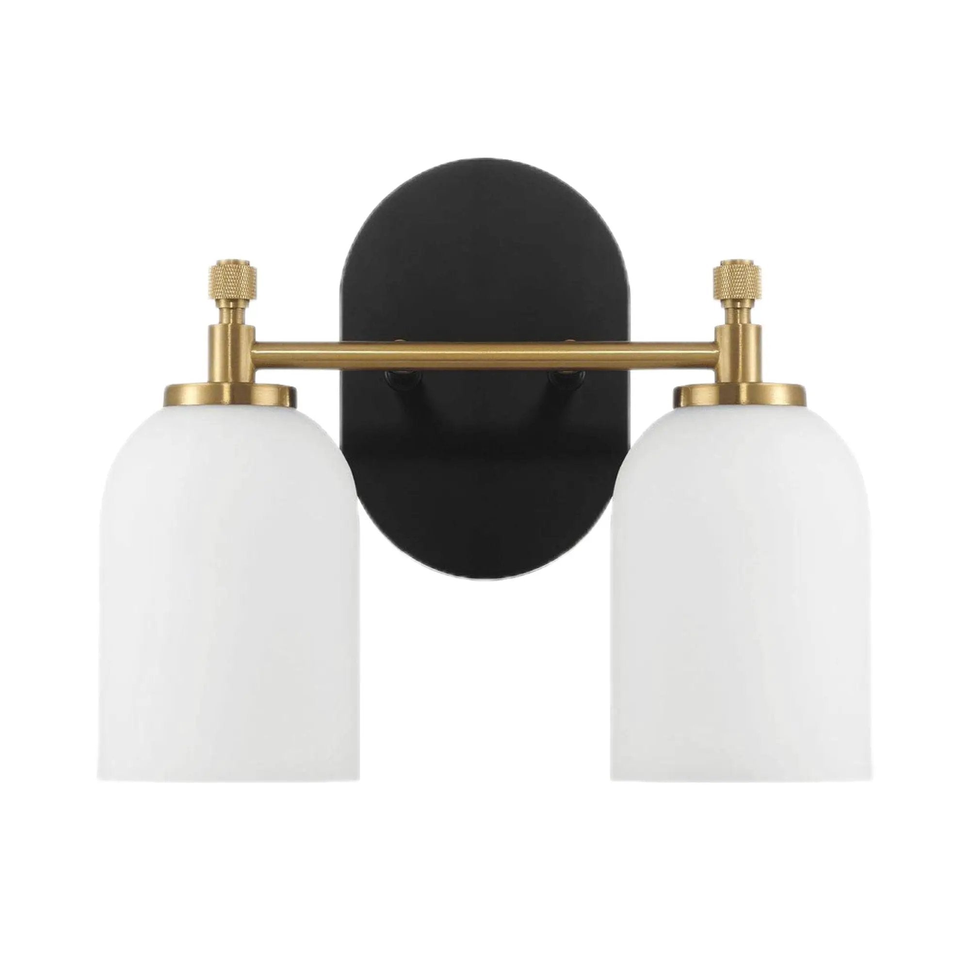 Vortex - 2 Lights Vanity In Style For Over Bathroom Mirror Wall Sconce - Black / Gold / White by Unique Piece Furniture