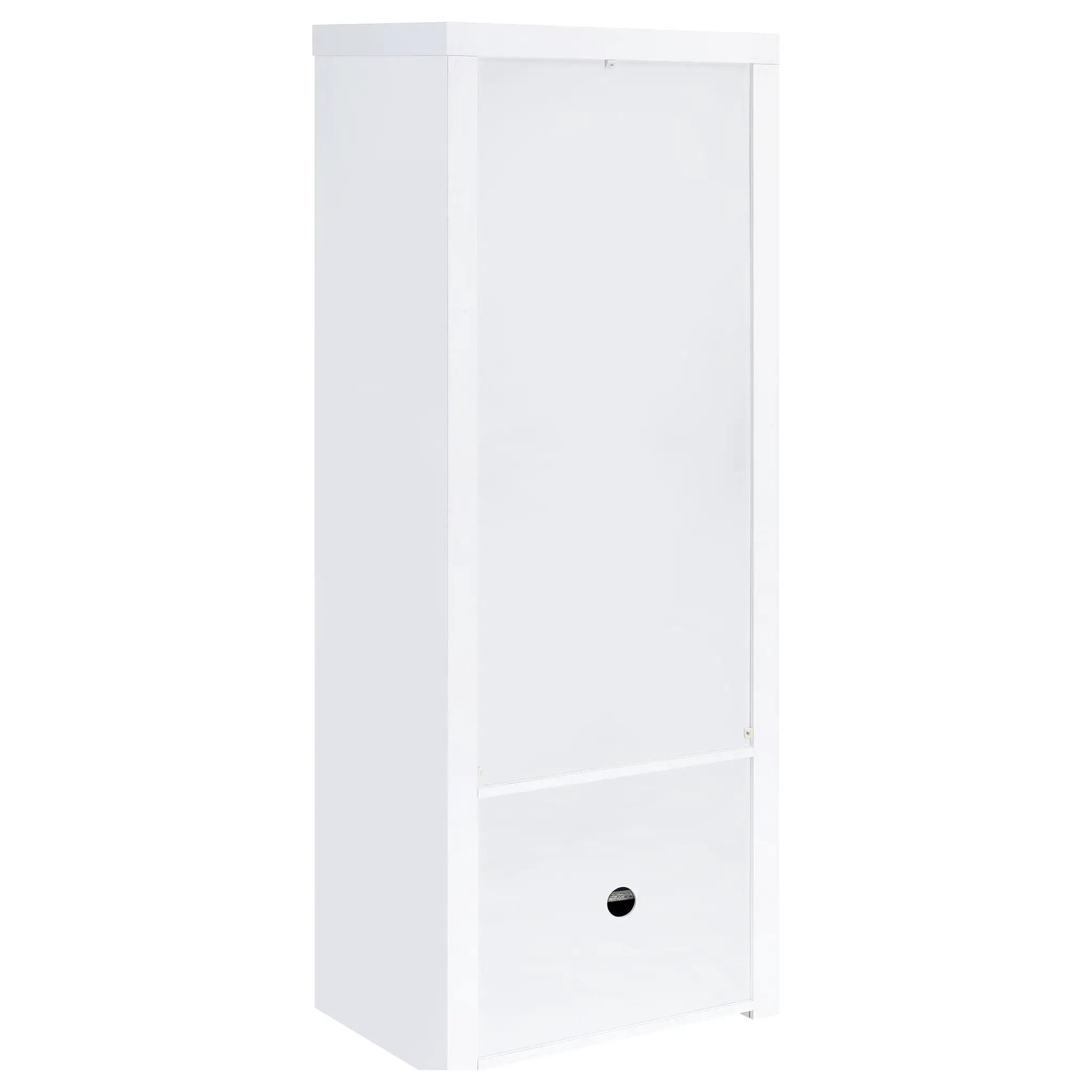 Jude 3-shelf Engineered Wood Media Tower High Gloss White by Unique Piece Furniture