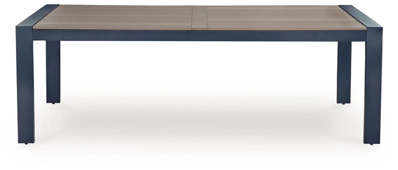 East Beach - Rectangular Dining Table With Umbrella Option - Blue by Unique Piece Furniture