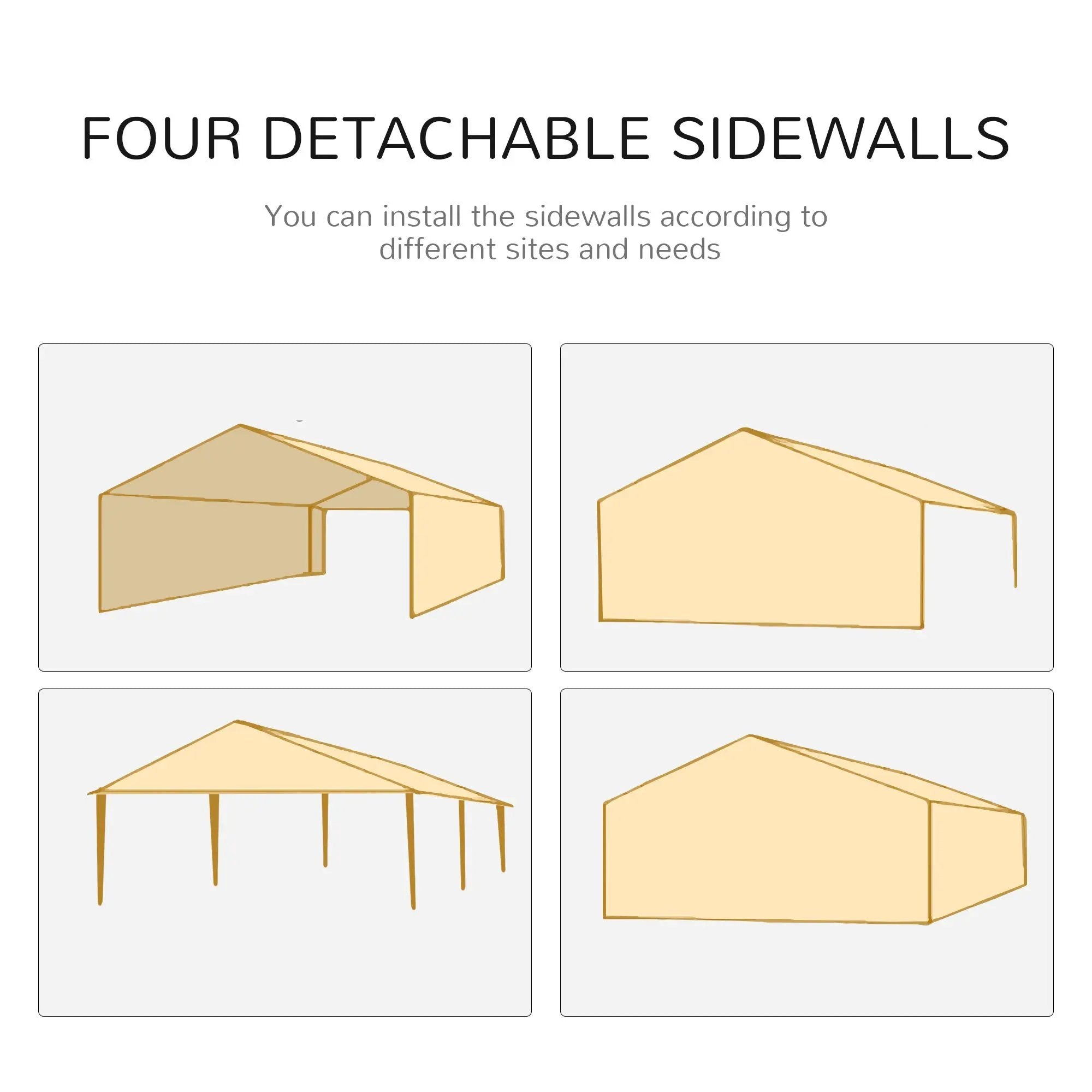 Outsunny 9.6' x 19' Large Party Tent by HouseOfZazla