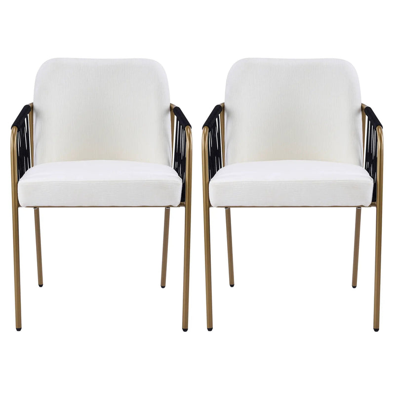 Modern Glam Upholstered Dining Chairs (Set of 2) by HouseOfZazla