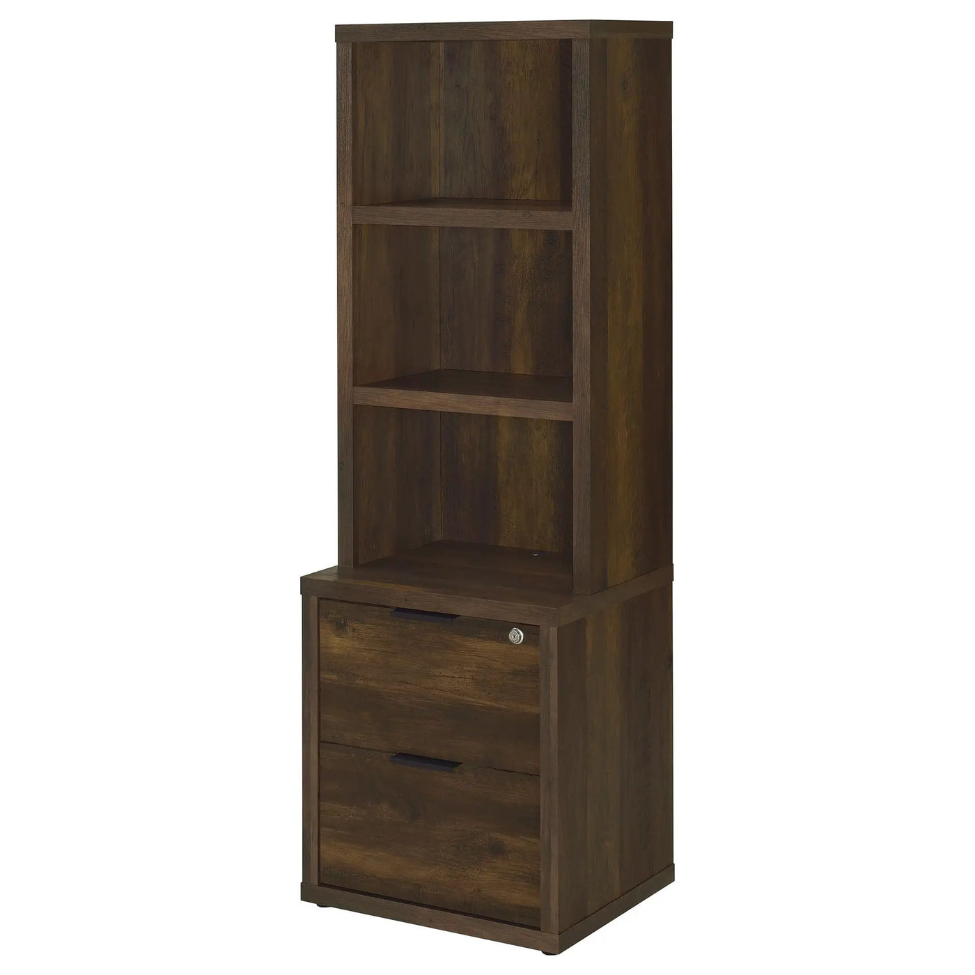 Geary - 3 Shelf Bookcase With USB Charging And Lockable Top Drawer by HouseOfZazla