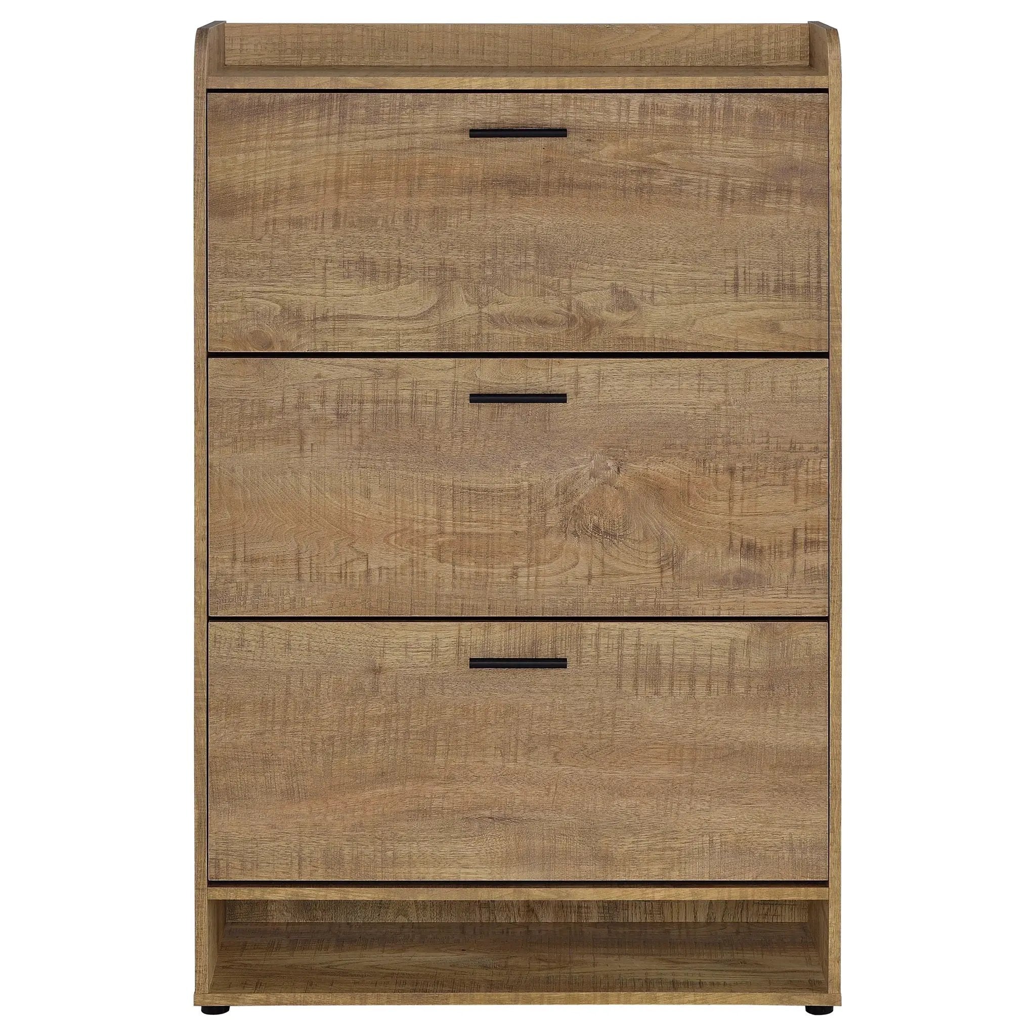 Denia 3-tier Engineered Wood Shoe Cabinet Mango by Unique Piece Furniture