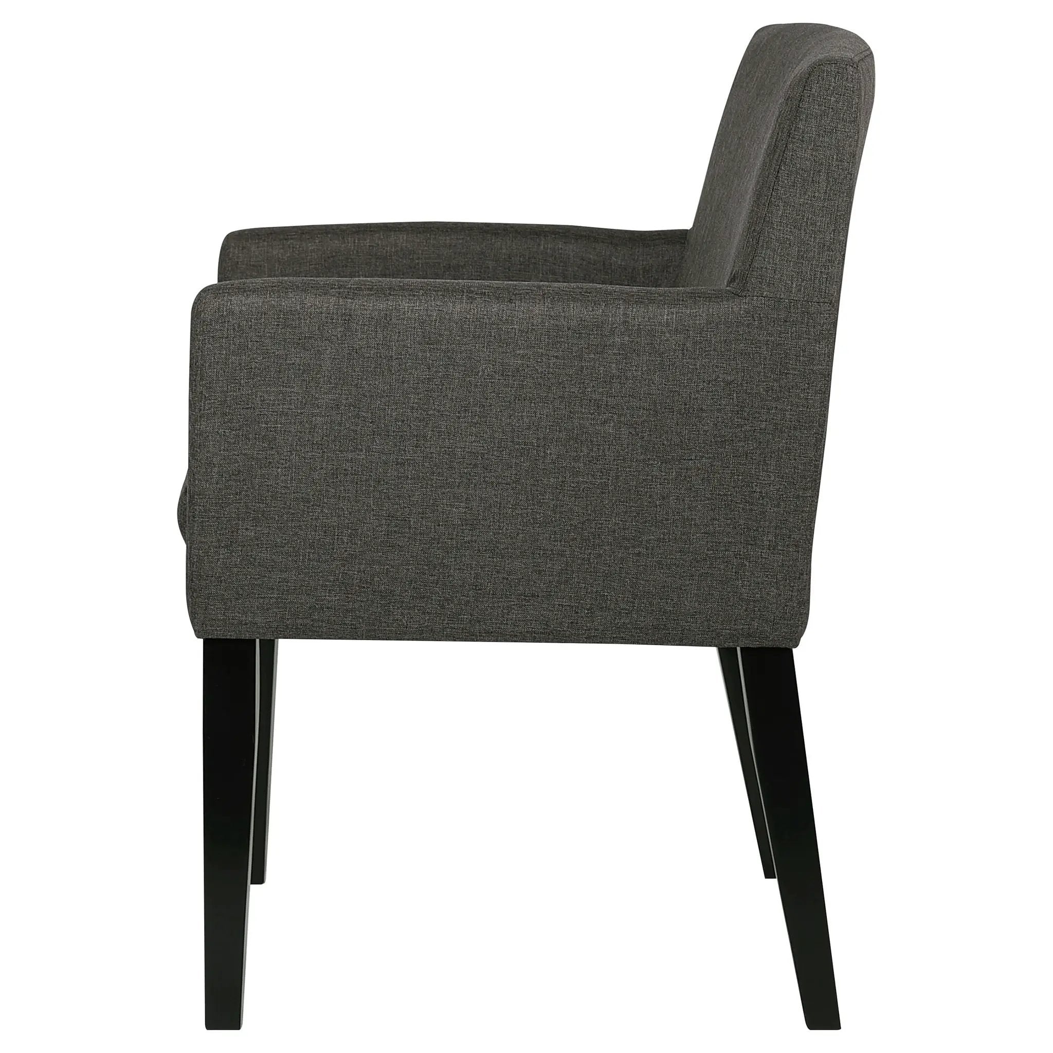 Yorkshire - Upholstered Dining Arm Chair With Cushioned Arms (Set of 2) - Gray by HouseOfZazla