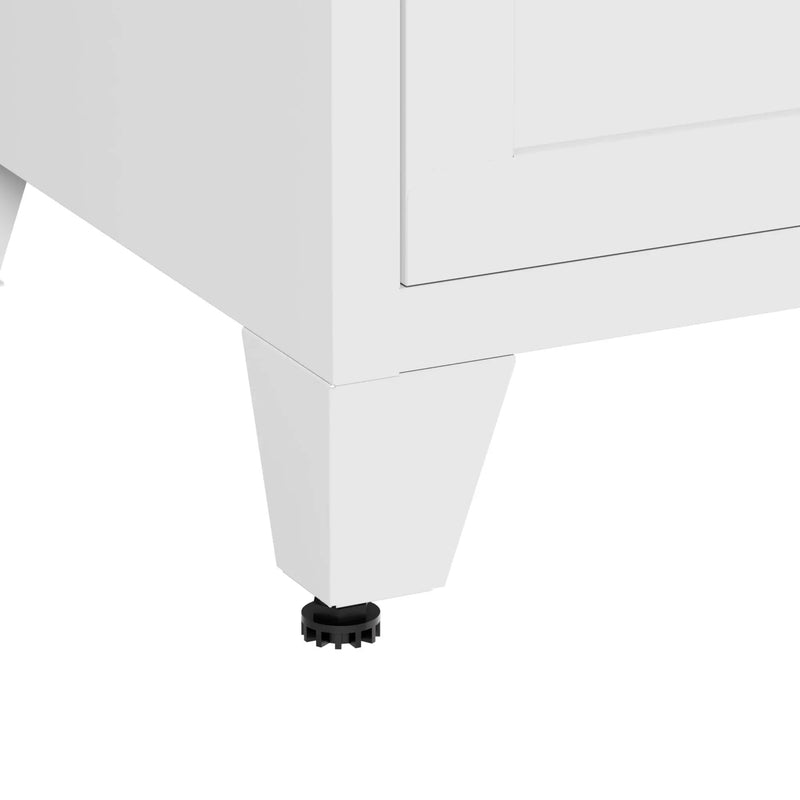 9 Drawer White Metal Dresser with Quiet-Glide Rails by HouseOfZazla