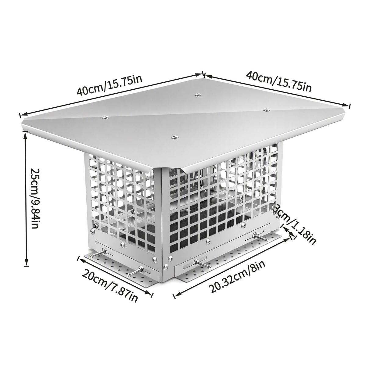 Stainless Steel Adjustable Chimney Cap, photo 3 of 10