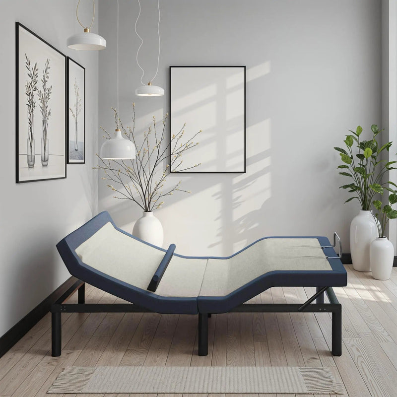 Twin XL Adjustable Bed Base with Head/Foot Tilt and Lumbar Position Adjustment by HouseOfZazla