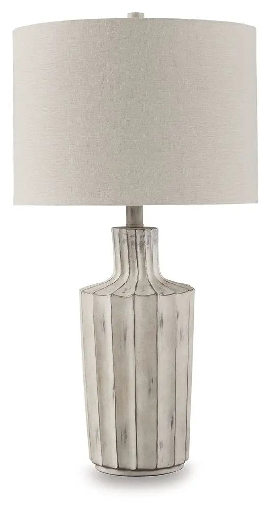Imre - Poly Table Lamp - Distressed Brown by Unique Piece Furniture