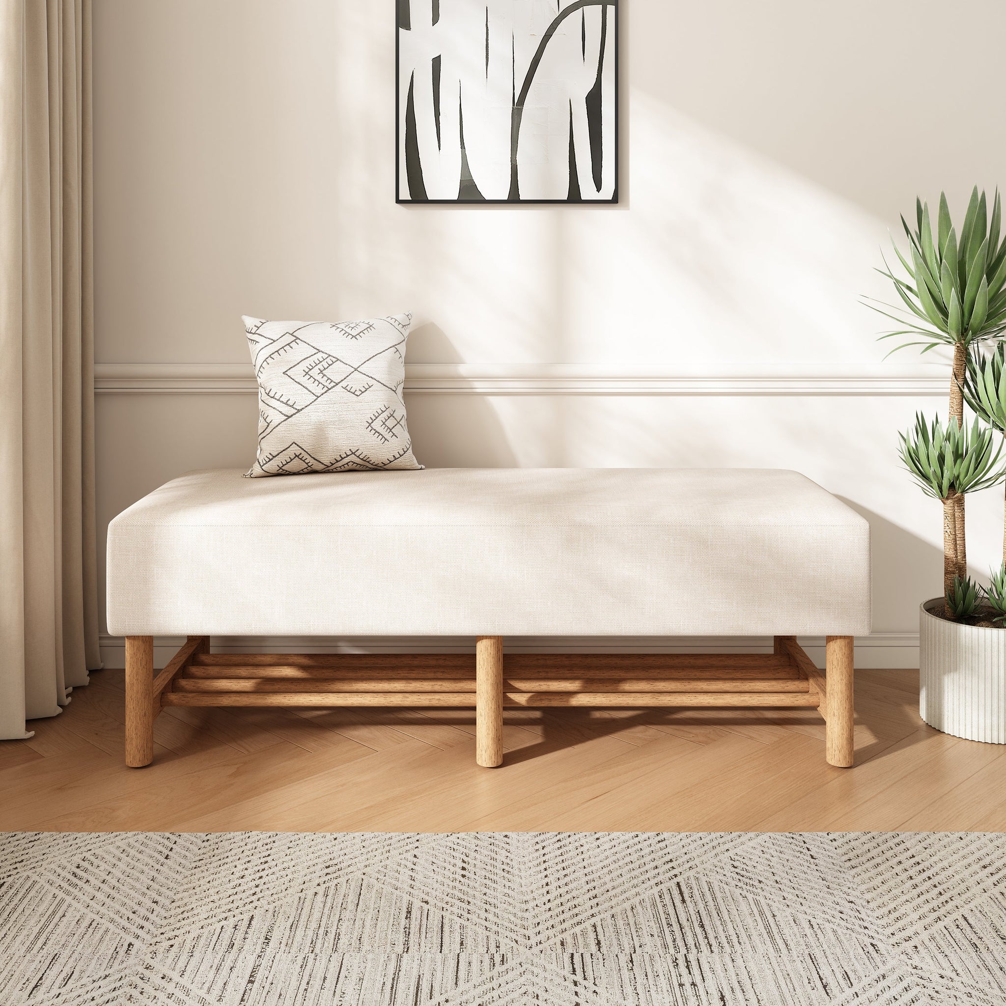 Rectangular Upholstered Storage Bench by HouseOfZazla