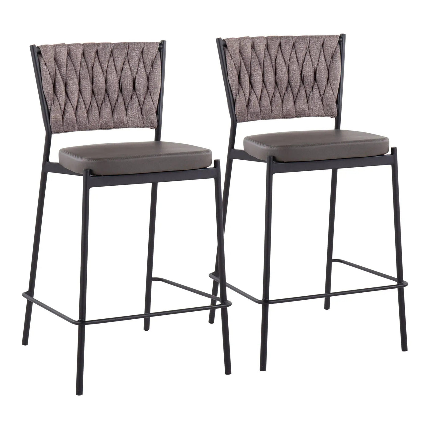 Tania - Braided Contemporary Counter Stool (Set of 2) by HouseOfZazla