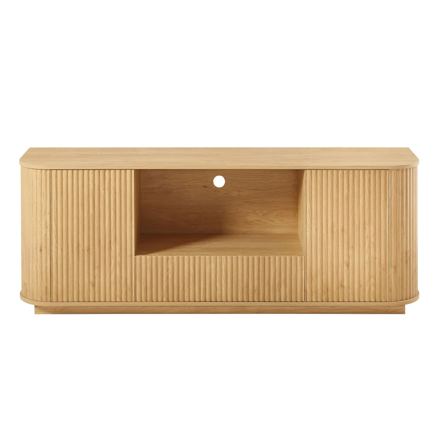 Modern Wavy TV Stand Rounded Sideboard With Storage Cabinet by HouseOfZazla