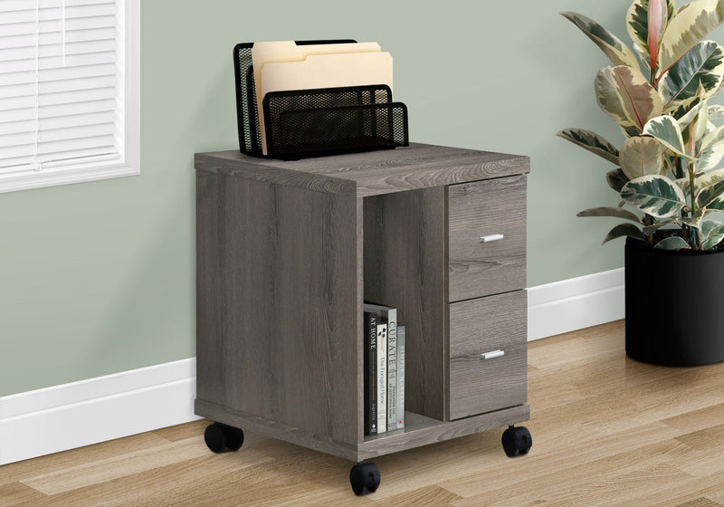Office File Cabinet Rolling Printer Cart with Locking Casters - Dark Gray, photo 4 of 4