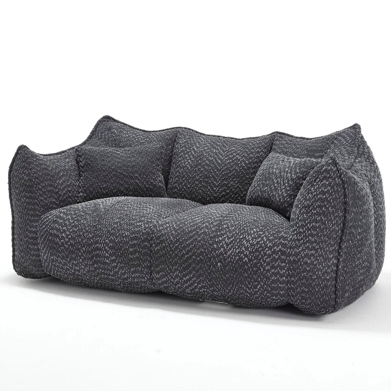 Comfortable Dual Beanbag Chair With High Resilience Foam Core For 2 People by HouseOfZazla
