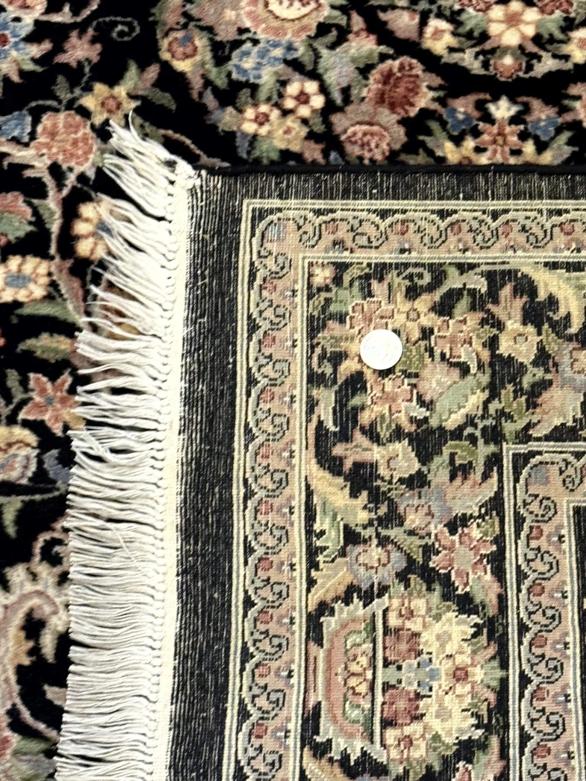 Sino Persian Rug 4x6, Very Fine 260 KPSI, Floral Medallion, Hand Knotted Wool Carpet by Jewel Rugs