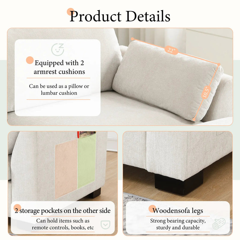 130" Modular Sectional Sofa by HouseOfZazla