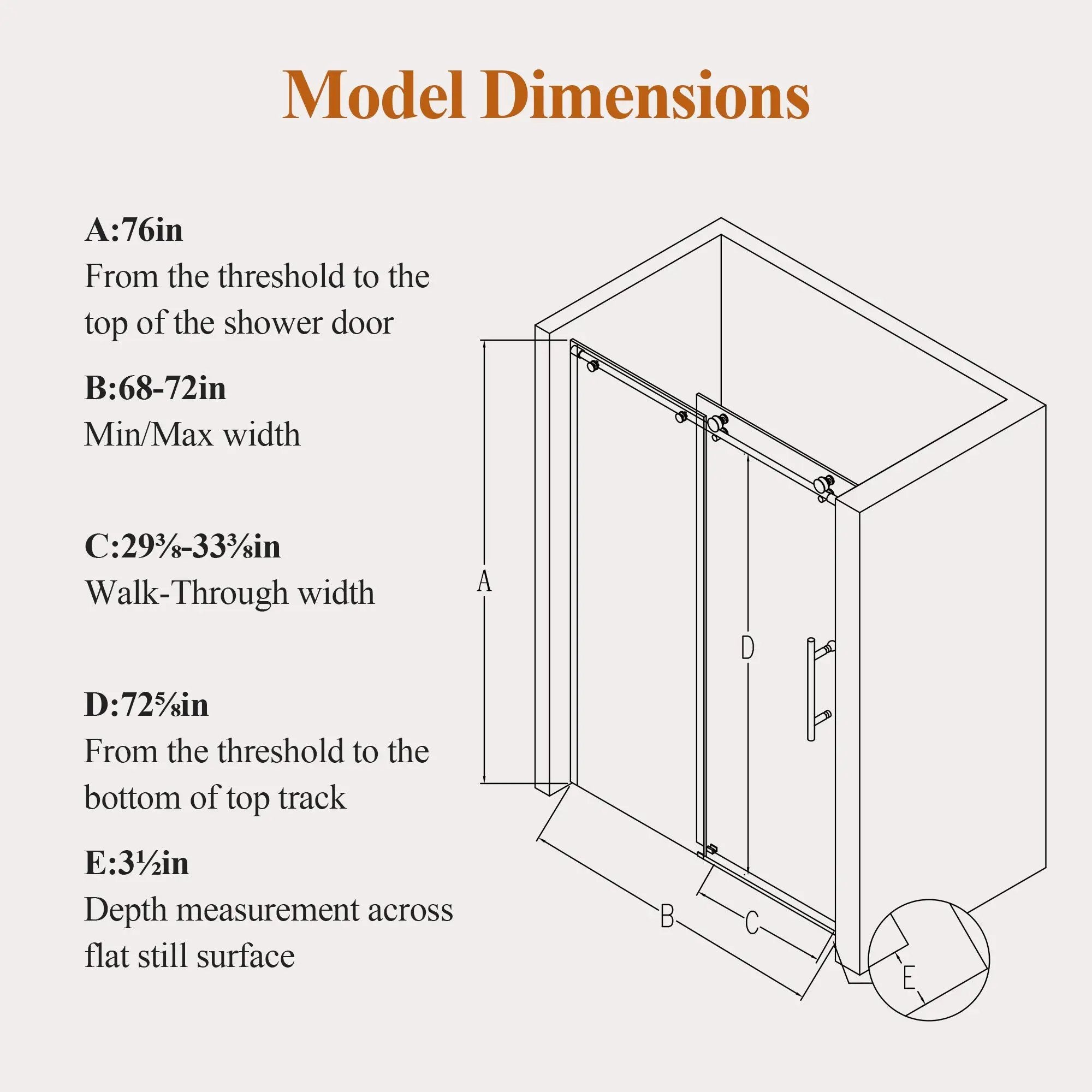 Frameless Single Sliding Shower Door by HouseOfZazla