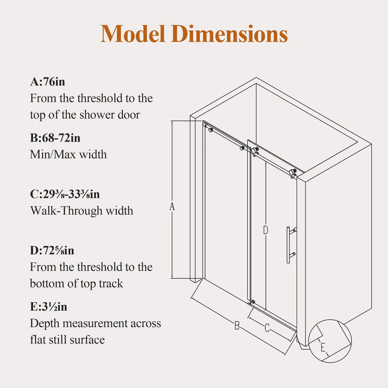 Frameless Single Sliding Shower Door by HouseOfZazla