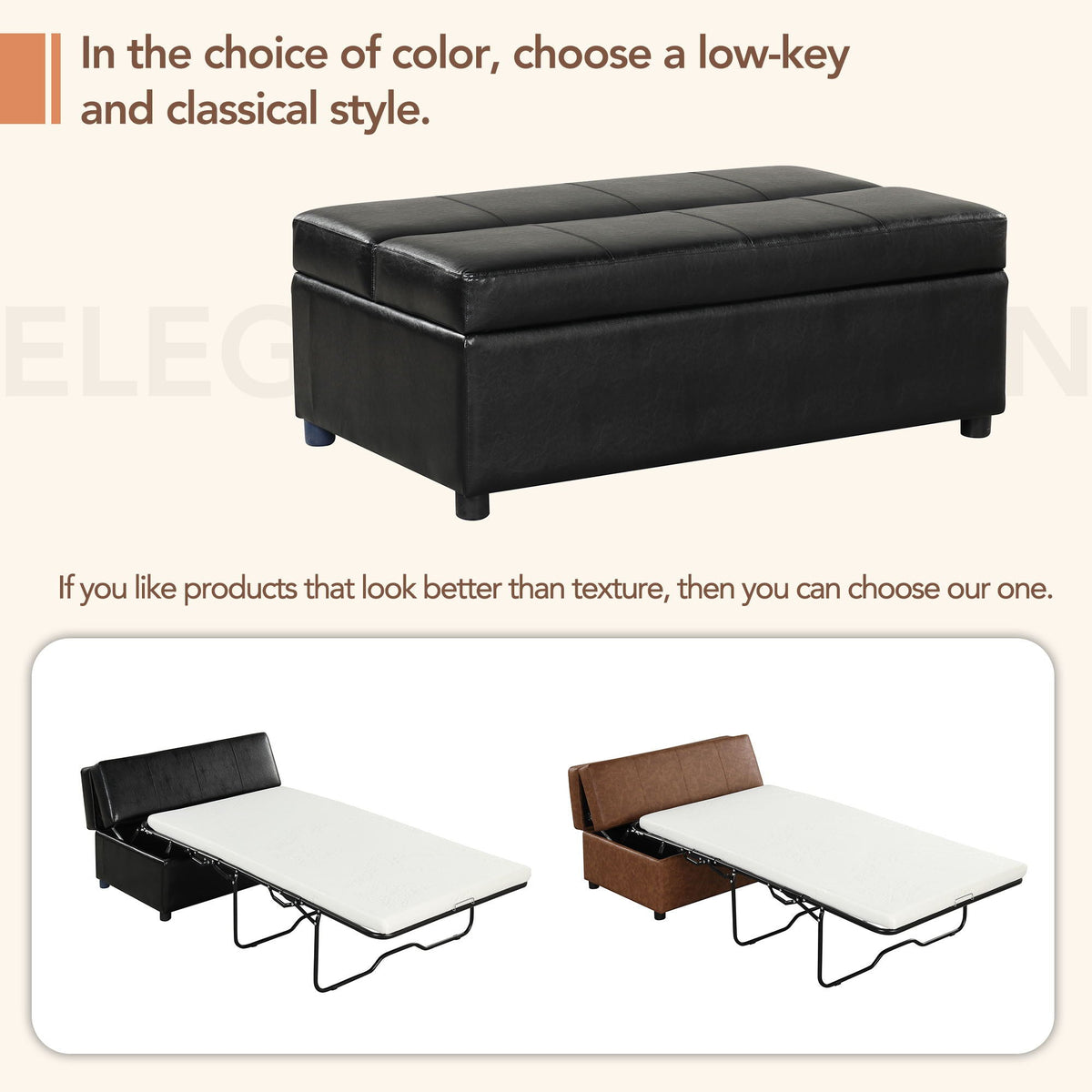 Twin Size Folding Ottoman Sleeper Bed With Mattress Convertible Guest Bed, photo 19 of 25