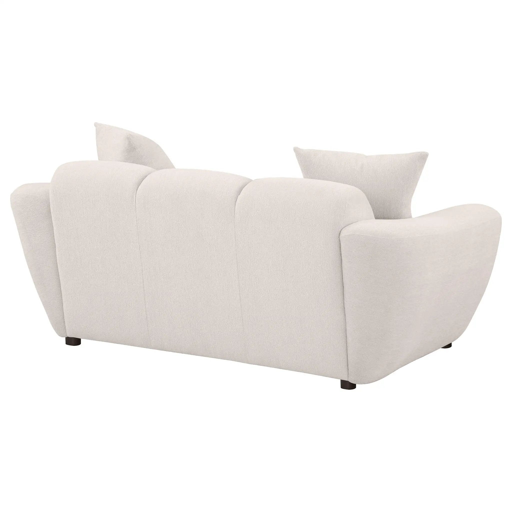 Destino Chenille Upholstered Splayed Arm Loveseat Greige by Unique Piece Furniture