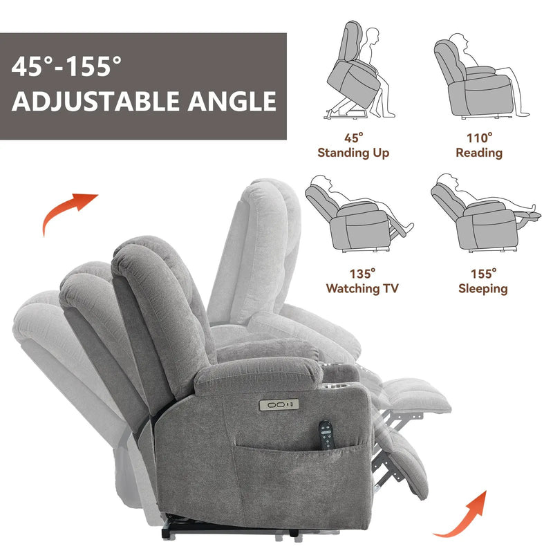 Power Lift Recliner Chair with Massage and Heat by HouseOfZazla