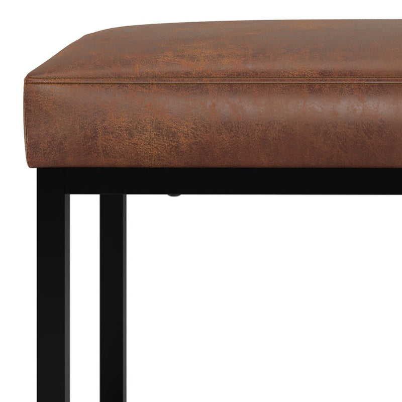 Reynolds - Small Bench - Distressed Saddle Brown by HouseOfZazla