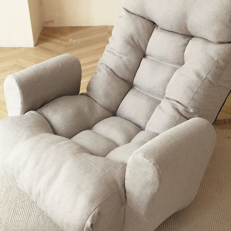 Modern With Metal Frame Swivel Game Lounge Chair With Adjustable Headrest And Waist Support, 360 Degree Rotatable Leisure Chair For Living Room - Gray by HouseOfZazla