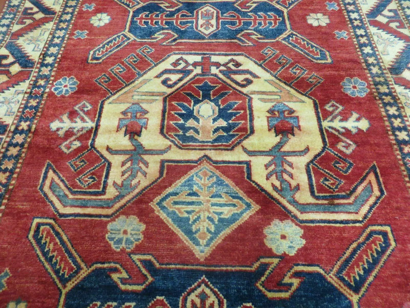 4' X 6' Vintage Handmade Turkish Kazak Pattern Wool Rug Carpet Nice by Jewel Rugs
