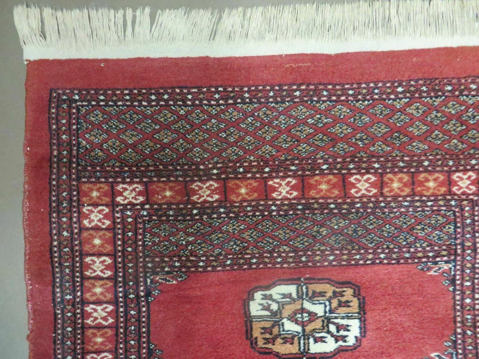 2' 8" X 10' Vintage Handmade Bokhara Turkoman Pakistani Wool Runner Rug Nice by Jewel Rugs