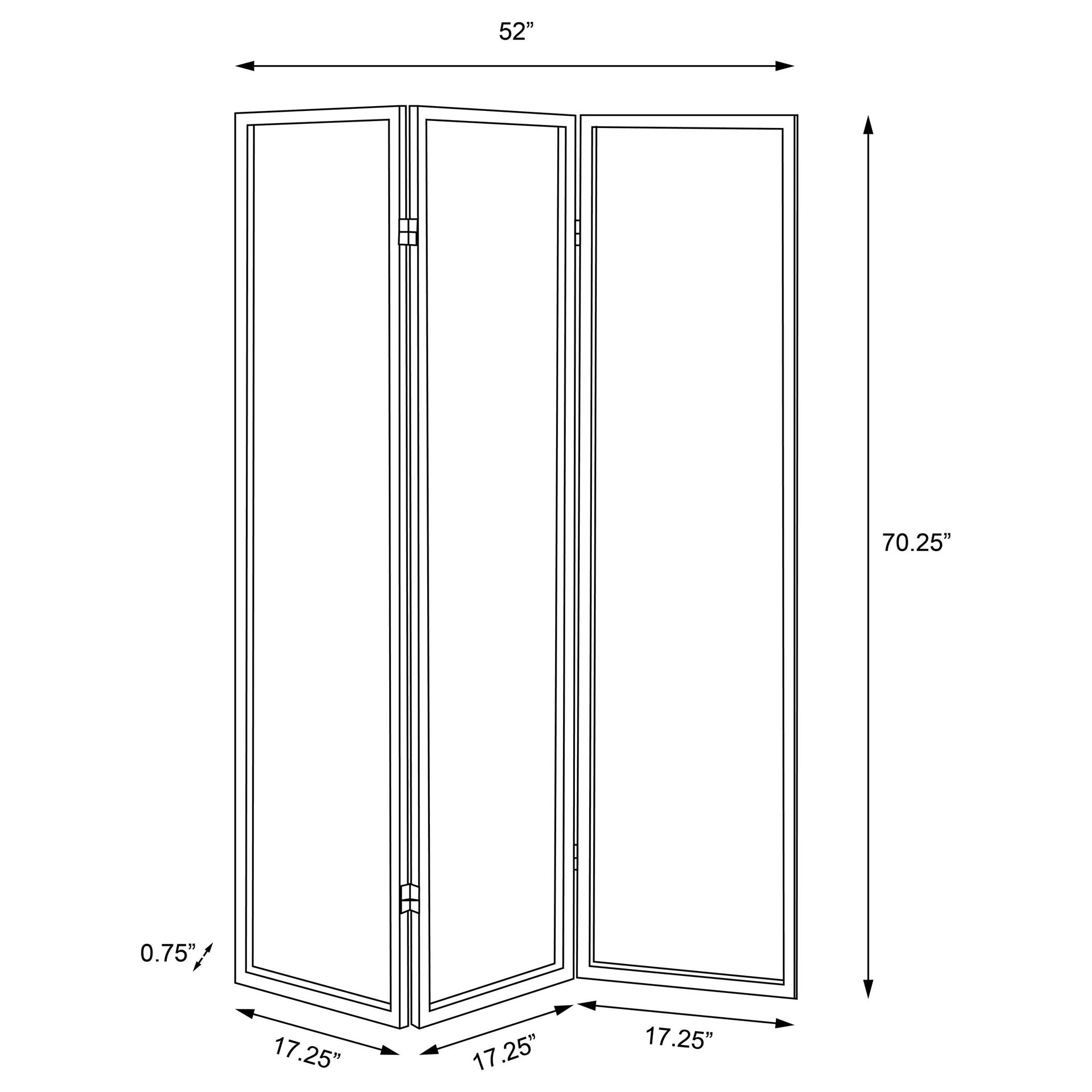 3 Panel Folding Screen - Beige by HouseOfZazla