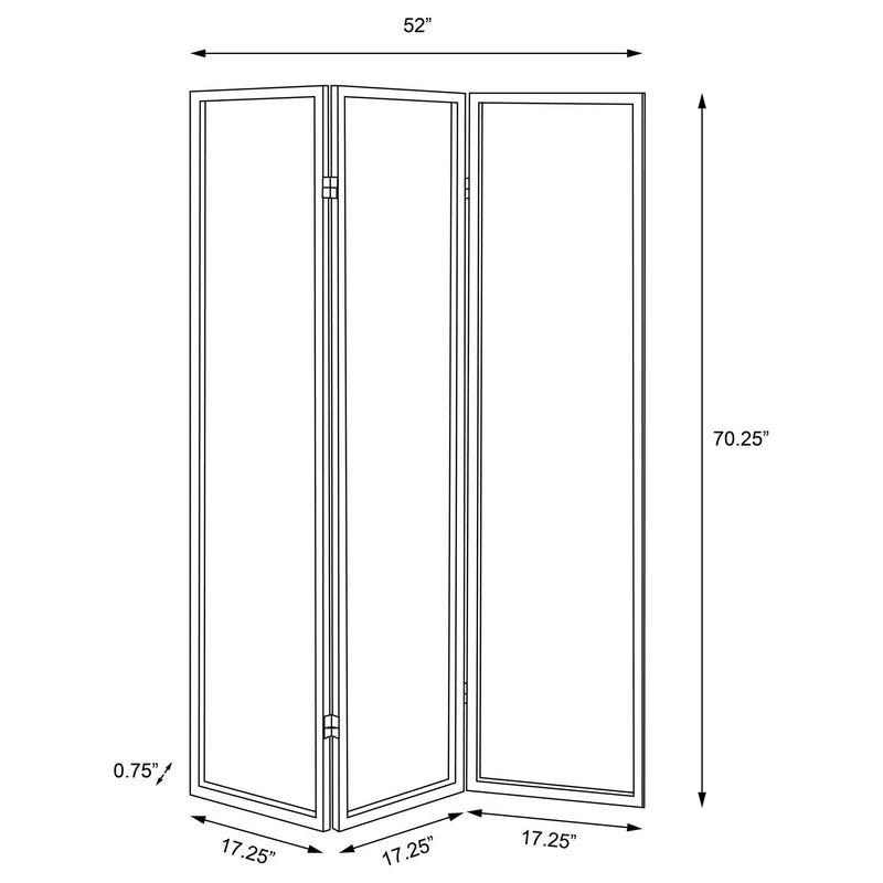 3 Panel Folding Screen - Beige by HouseOfZazla