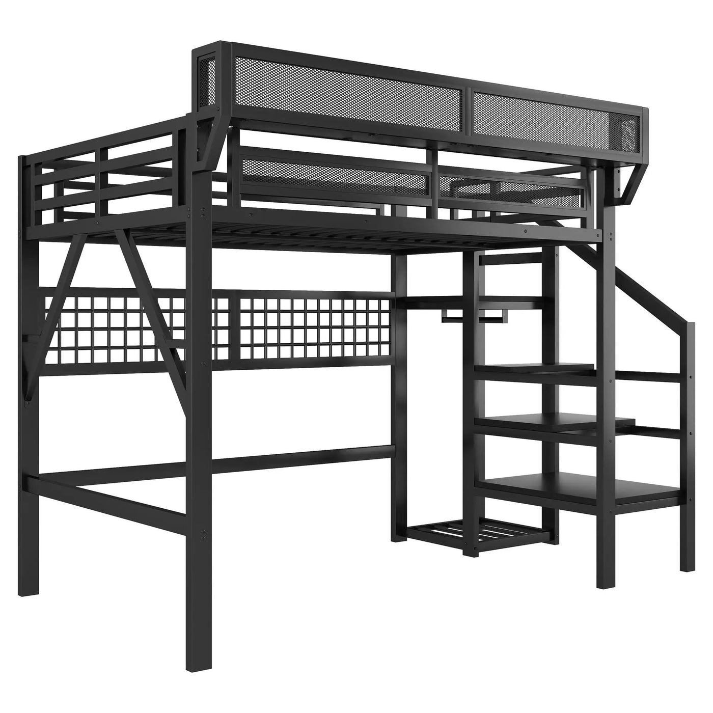 Loft Bed With Stairs And Storage by HouseOfZazla