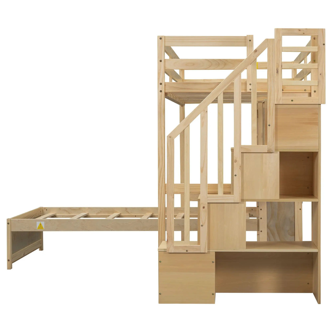 Loft Bed With Built In Desk And Staircase by HouseOfZazla