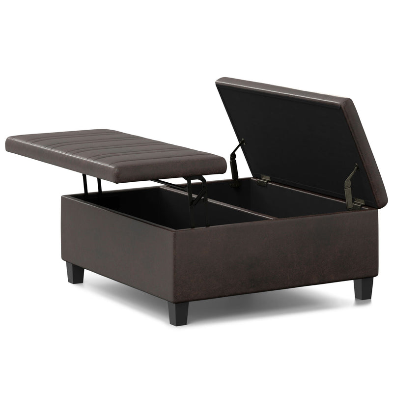 Ellis - Upholstered Coffee Table Storage Ottoman by HouseOfZazla
