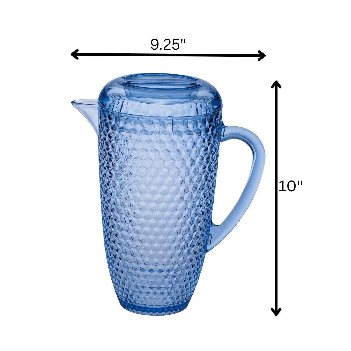 Diamond Cut Unbreakable Plastic Water Pitcher With Lid by HouseOfZazla