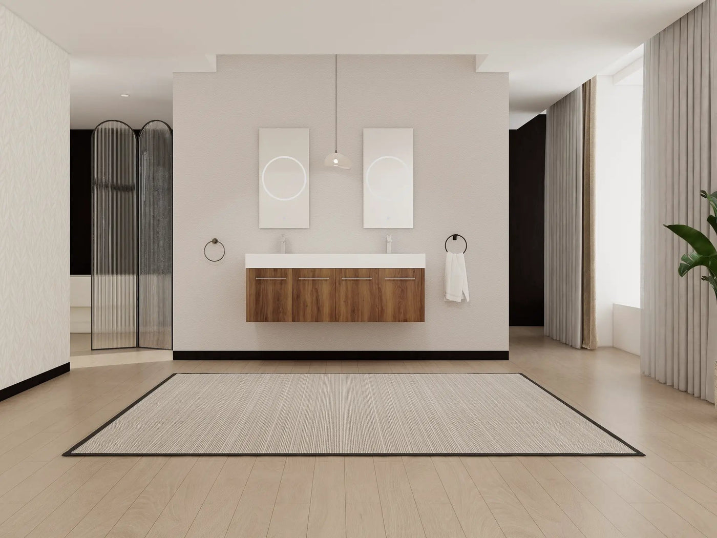60 Inch Wall-Mounted Bathroom Vanity with Sink by HouseOfZazla