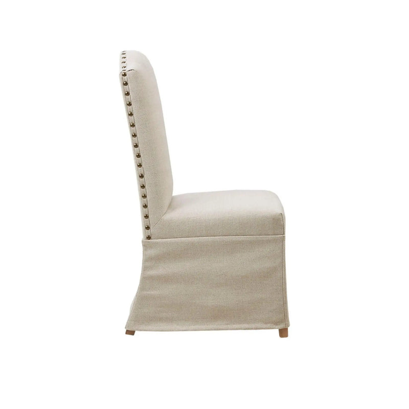 Dining Chair With Skirts (Set of 2) - Beige by HouseOfZazla